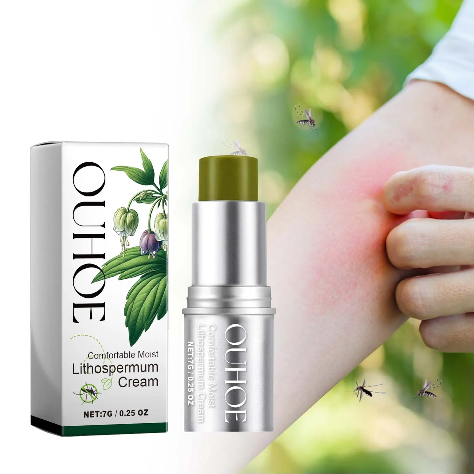 Skincare Herbal - ครีมกันยุงสมุนไพร OUHOE สีม่วง ป้องกันยุงกัด บำรุงผิว ช่วยให้ความชุ่มชื้น