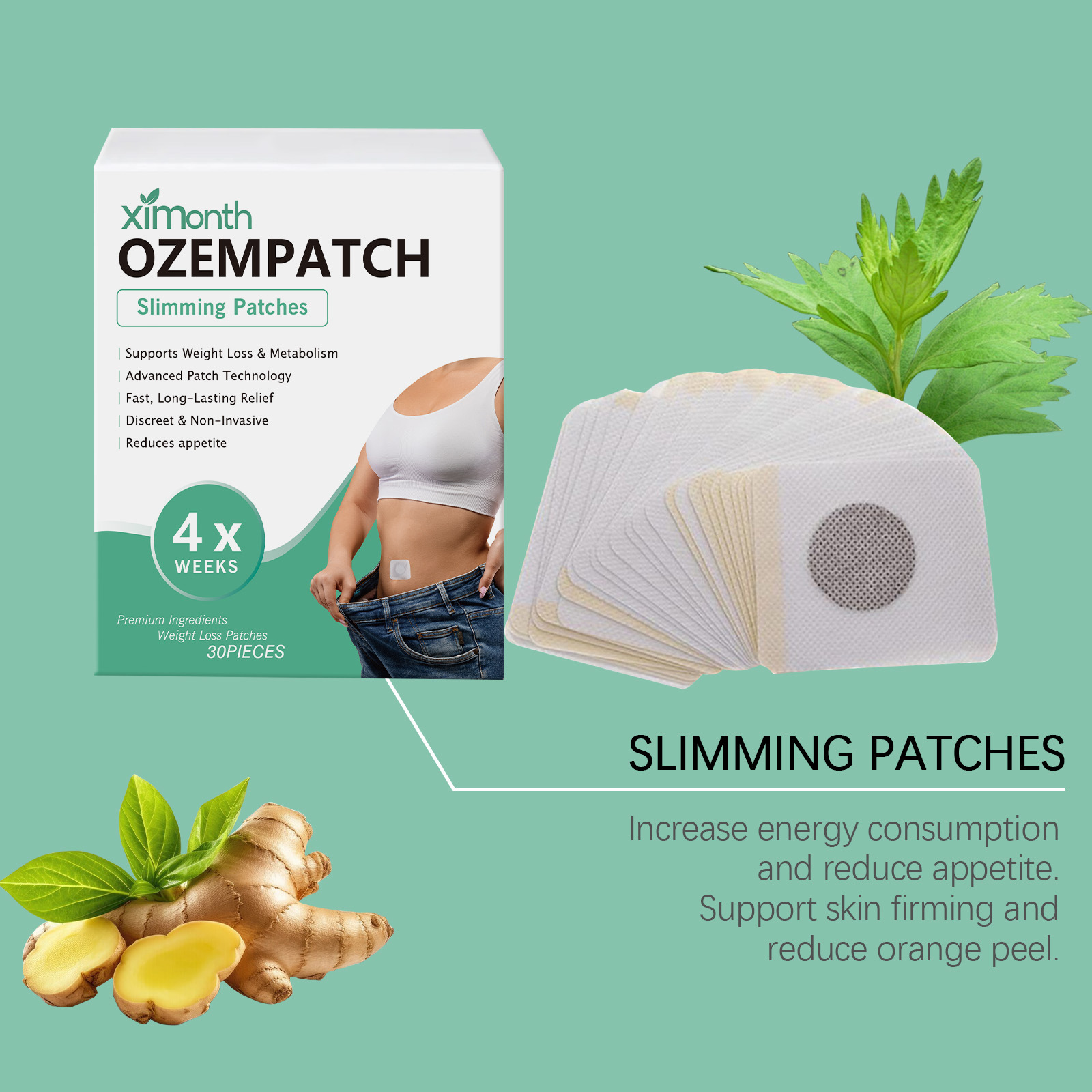 แผ่นแปะกระชับสัดส่วน Ximonth ช - Skincare Herbal บทวิจารณ์และราคา